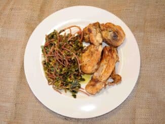 Roast Chicken with Portulaca Oleracea Salad - Photo By Thanasis Bounas