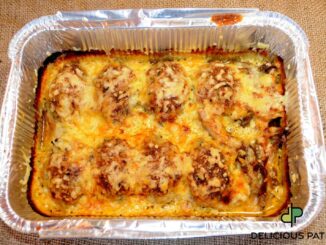 Cabbage Beef Patties with Melting Cheese in the Oven - Photo By Thanasis Bounas