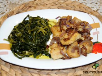 Wild Greens with Fried Cod - Photo By Thanasis Bounas